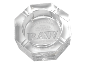 Raw glass ashtray